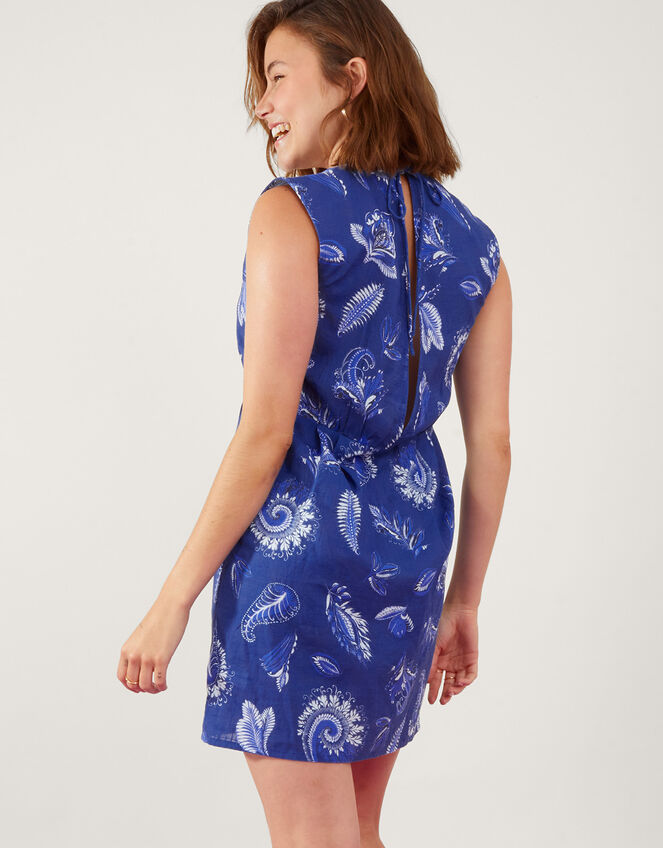 Paisley Tunic Dress, Blue (BLUE), large