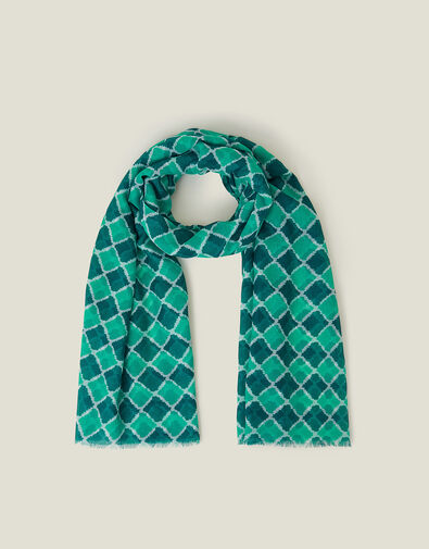 Lightweight Tile Print Scarf, , large