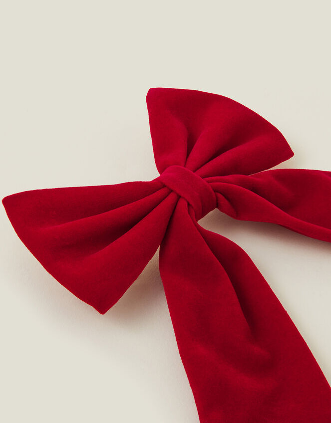 Velvet Bow Hair Clip, , large