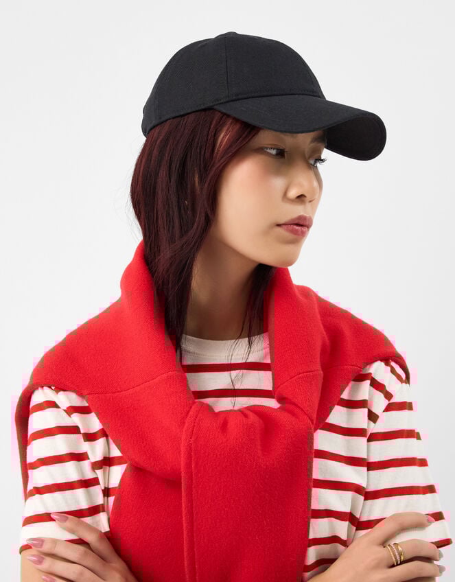 Twill Baseball Cap, Black (BLACK), large