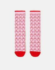 Candy Cane Heart Socks, , large