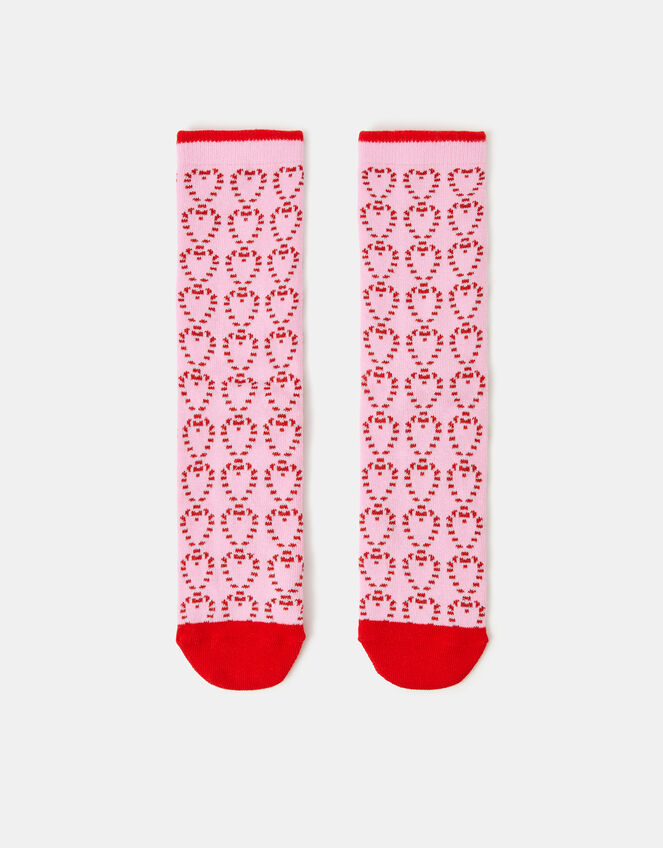 Candy Cane Heart Socks, , large