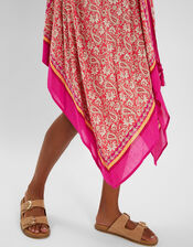 Paisley Print Hanky Hem Maxi Dress, Pink (PINK), large