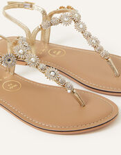 Rome Sparkle Wide Fit Sandals, White (CRYSTAL), large