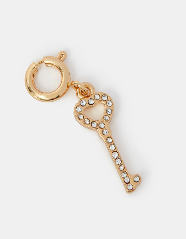 Diamanté Key Jewellery Charm, , large