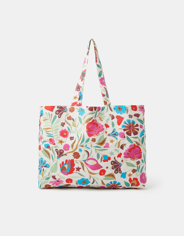 Floral Print Shopper Bag, , large