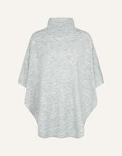 Cosy Knit Poncho, Grey (GREY), large