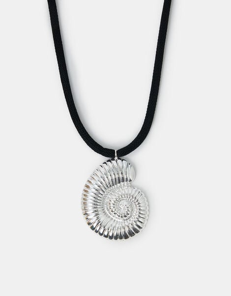Swirl Pendant Cord Necklace, , large