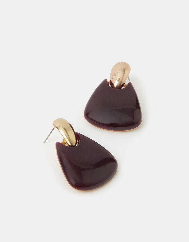 Chunky Resin Doorknocker Earrings, , large