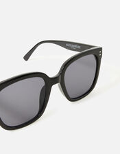 Lottie Wide Lens Sunglasses, Black (BLACK), large
