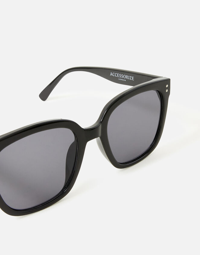 Lottie Wide Lens Sunglasses, Black (BLACK), large
