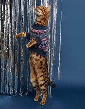 Heart and Star Fair Isle Dog Jumper, Multi (BRIGHTS-MULTI), large