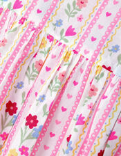 Girls Sleeveless Floral Print Dress, Multi (BRIGHTS MULTI), large