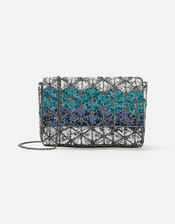 Sequin Diamond Clutch Bag, , large