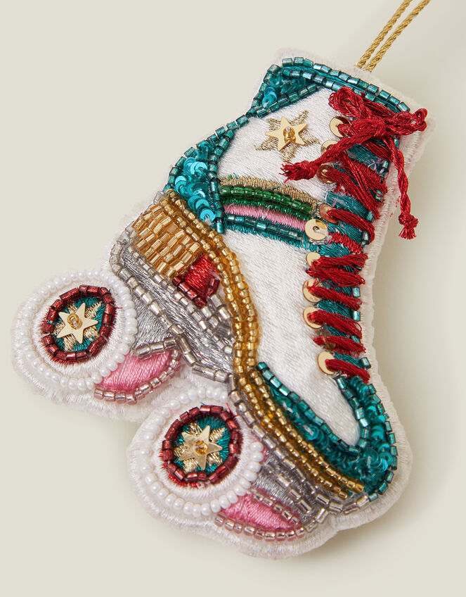 Beaded Roller Skate Christmas Tree Decoration, , large