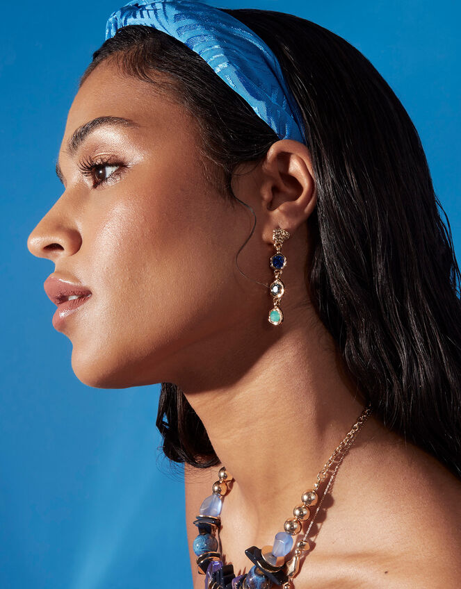 Molten Gem Long Drop Earrings, , large