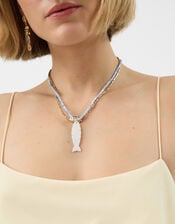 2-Pack Fish Pendant Bead Necklaces, , large