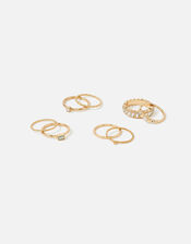 Blue Harvest Gem Band Stacking Ring Multipack, White (CRYSTAL), large