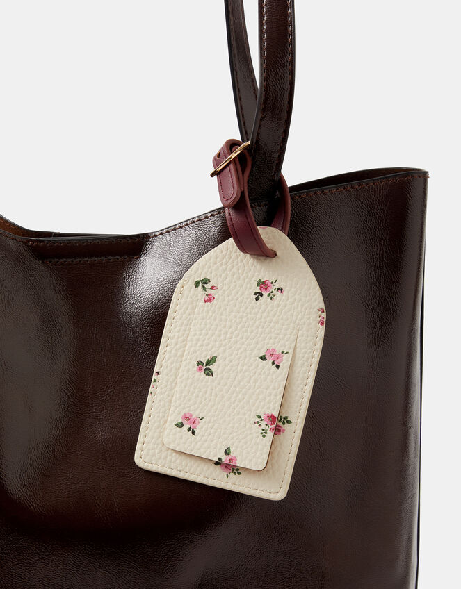 Floral Print Luggage Tag, , large