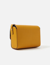 Abigail Turn Lock Cross-Body Bag , Yellow (OCHRE), large