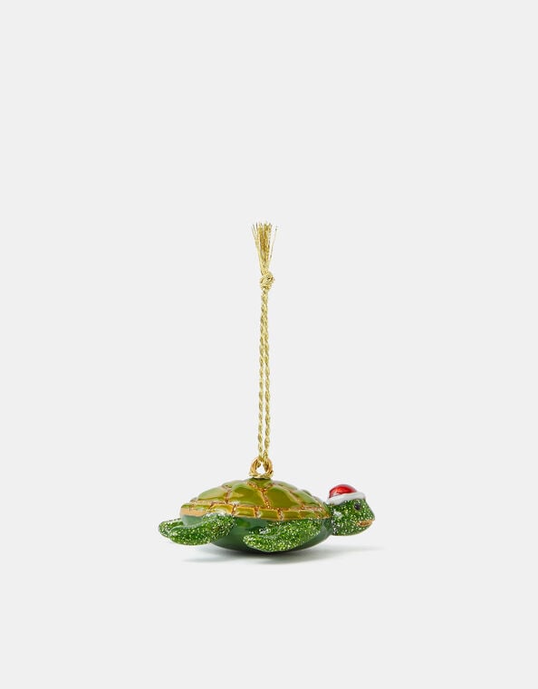 Turtle Enamel Christmas Tree Decoration, , large