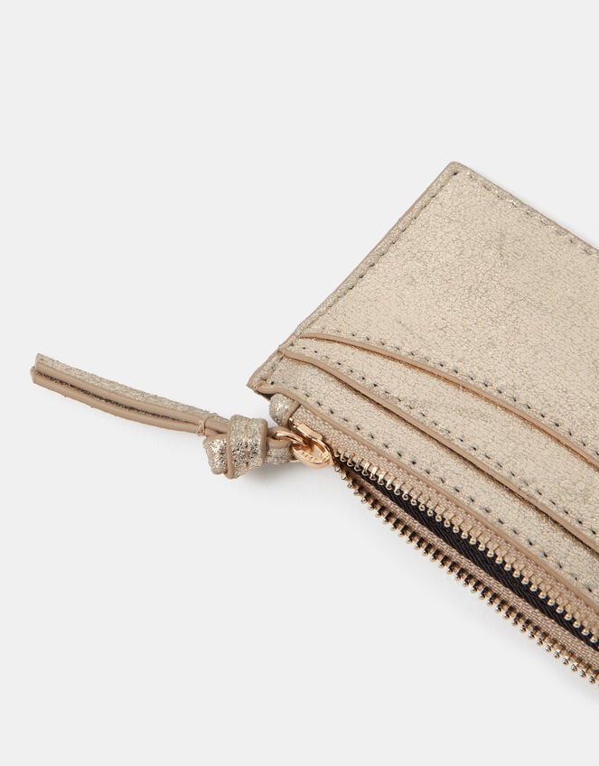 Suede Card Holder, Gold (GOLD), large