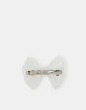 Girls Shimmer Bow Hair Barrette, , large