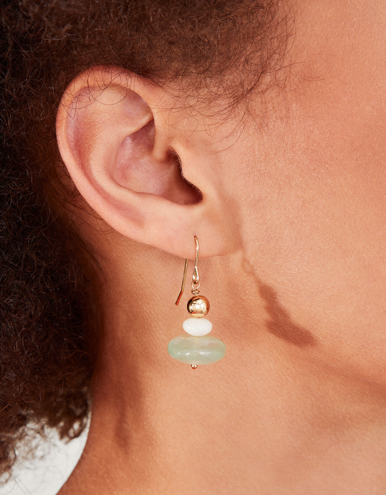 Semi precious on sale stone drop earrings