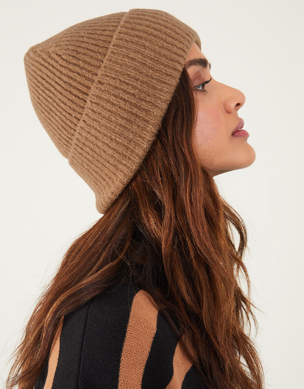 Soho Knit Beanie Hat Camel Beanies & Winter hats Accessorize Global