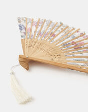 Floral Print Foldable Fan, , large