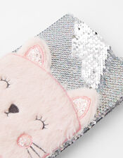Cat Fluffy Sequin Notebook, , large