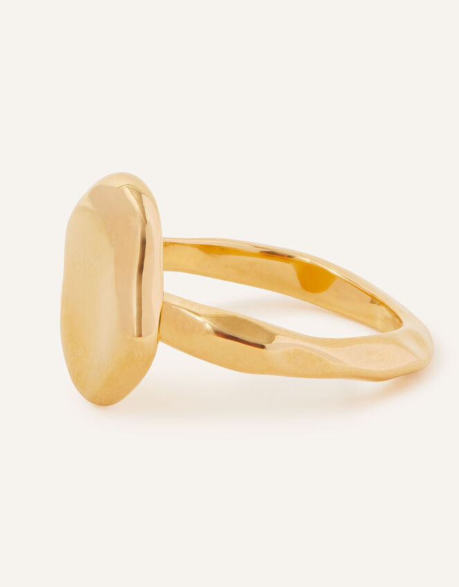 14ct Gold-Plated Organic Shape Ring, Gold (GOLD), large
