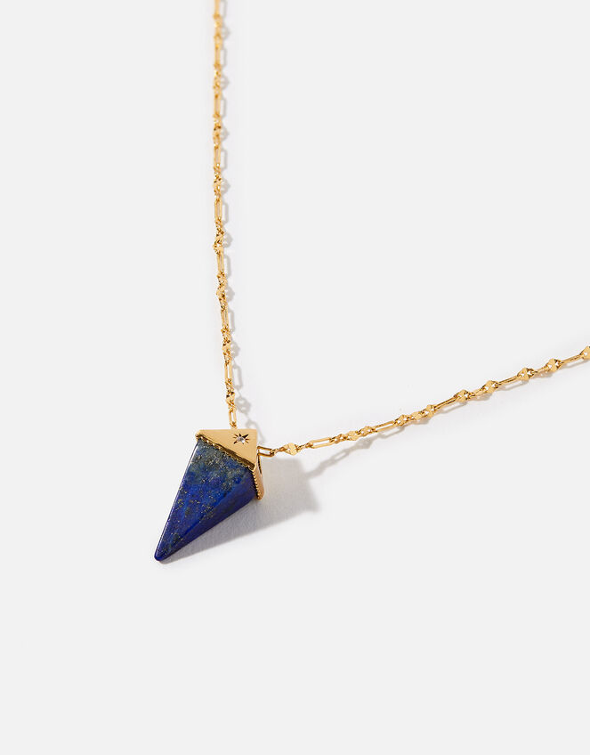 Healing Stones Gold-Plated Necklace - Lapis, , large