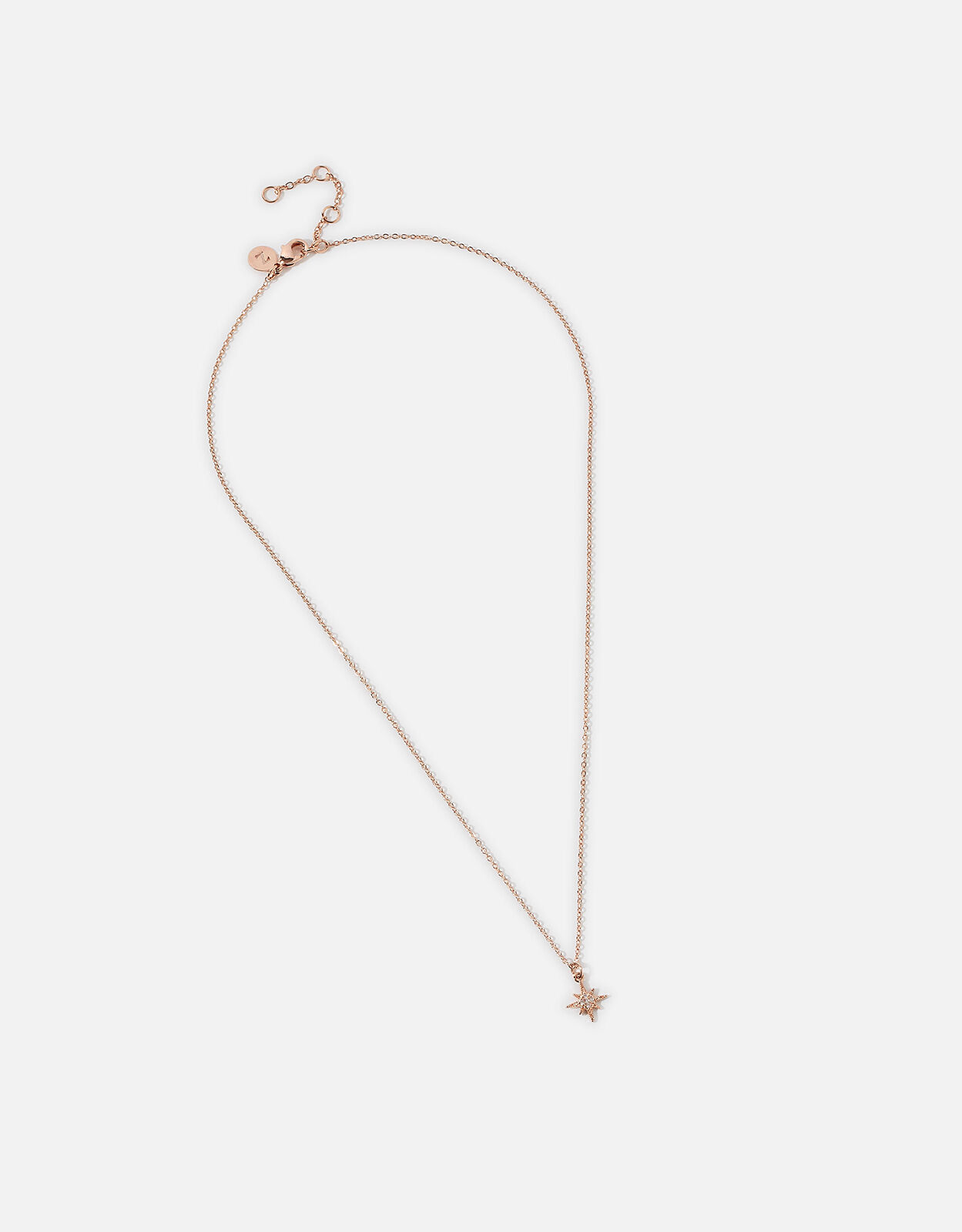 Rose Gold-Plated Sparkle Star Pendant 