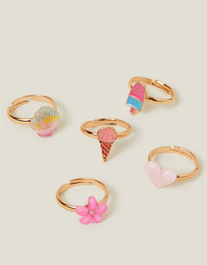 5-Pack Girls Ice Cream Rings, , large