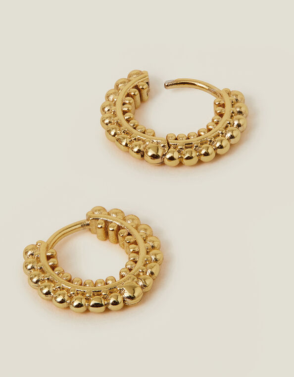 14ct Gold-Plated Bobble Hoop Earrings, , large