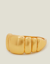 14ct Gold-Plated Chunky Ridge Ring, Gold (GOLD), large