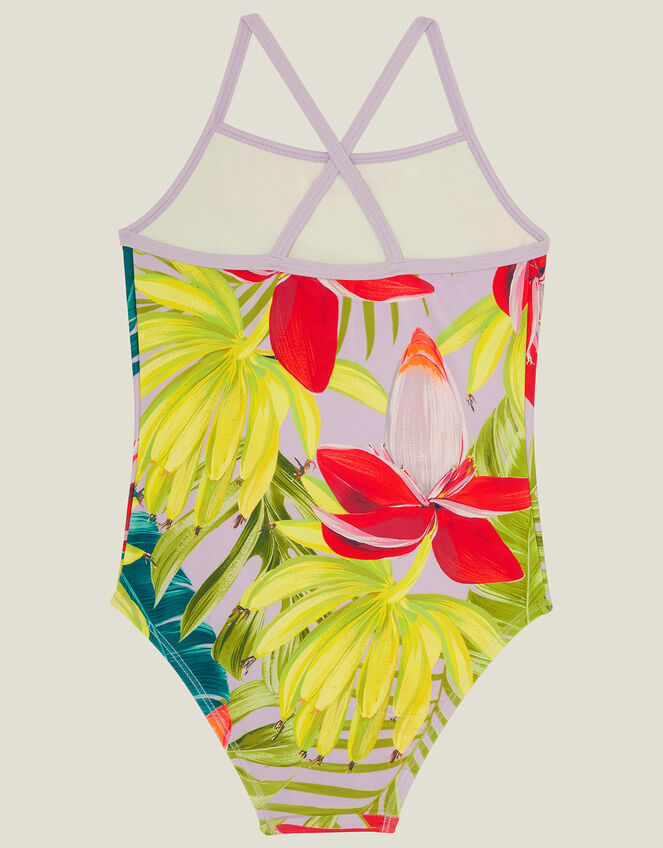 Girls Botanical Swimsuit , BRIGHTS MULTI, large