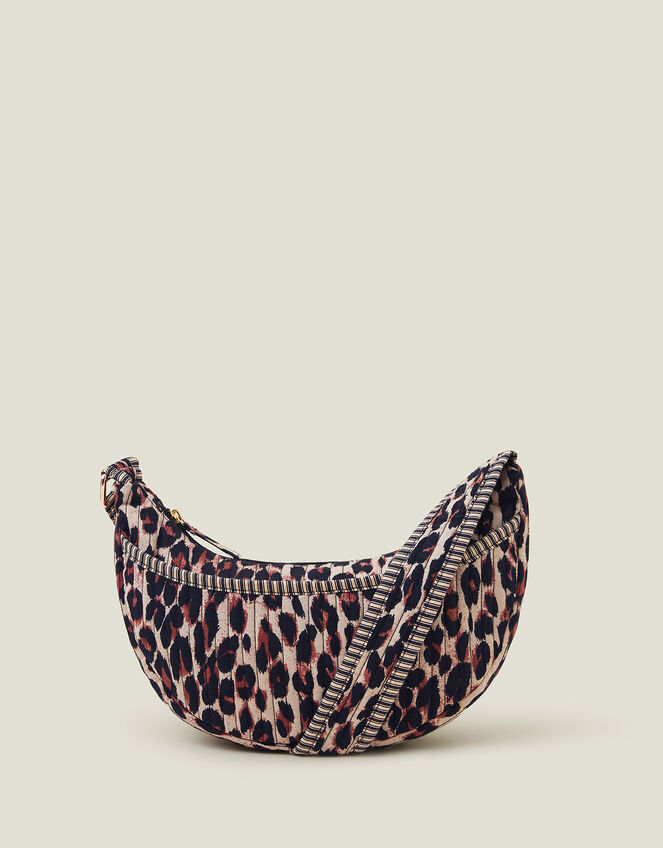 Large Leopard Print Sling Bag in Dark Brown from Sixton