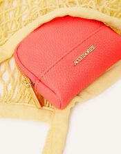 Soft Crescent Coin Purse, Orange (CORAL), large