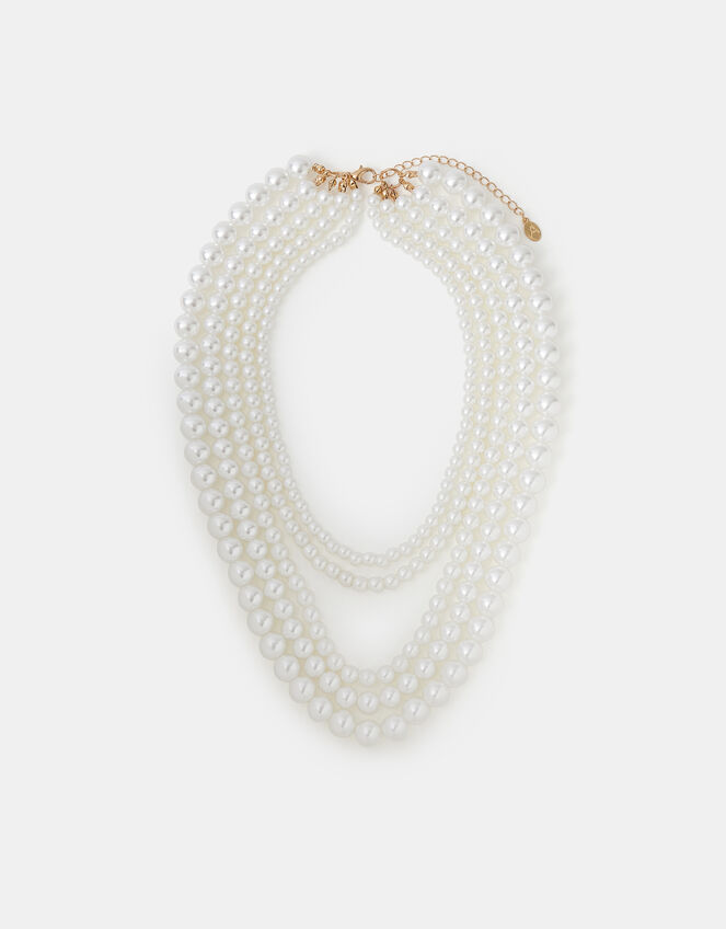 Layered Pearl Necklace, , large