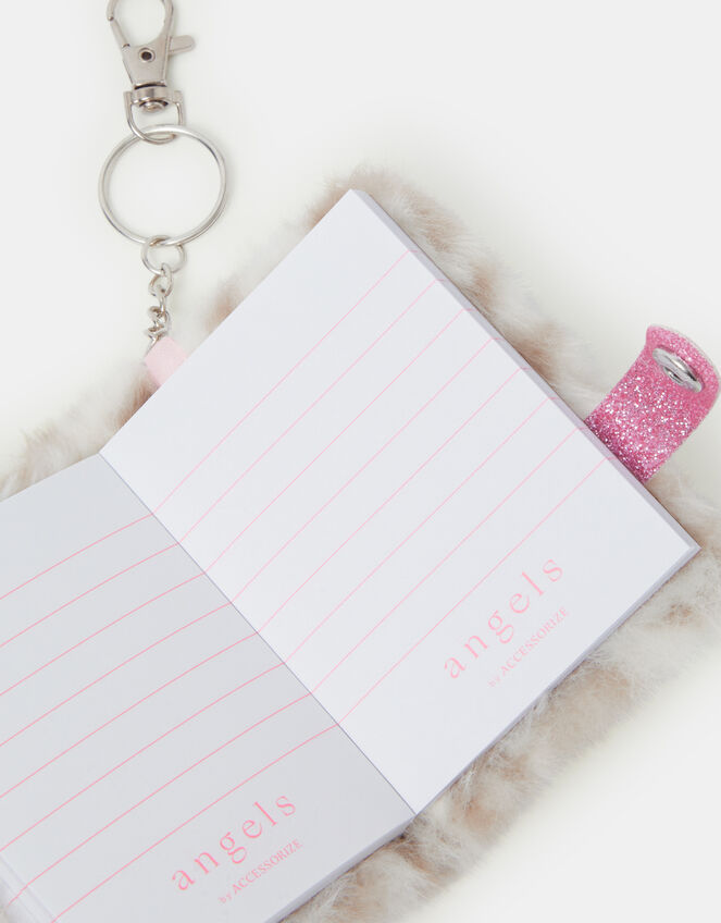 Girls Mini Fluffy Cat Keychain, , large