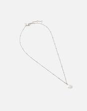 Irregular Pearl Necklace, Silver (SILVER), large