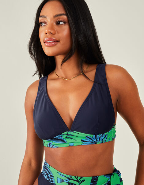 Fan Band Bikini Top, Blue (NAVY), large