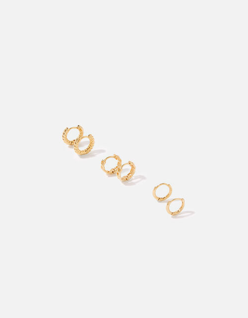 Gold-Plated Mixed Size Hoop Pack, , large