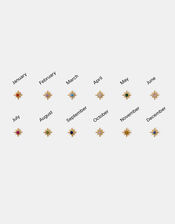 4-Pack 14ct Gold-Plated Birthstone Celestial Earrings, Gold (GOLD), large