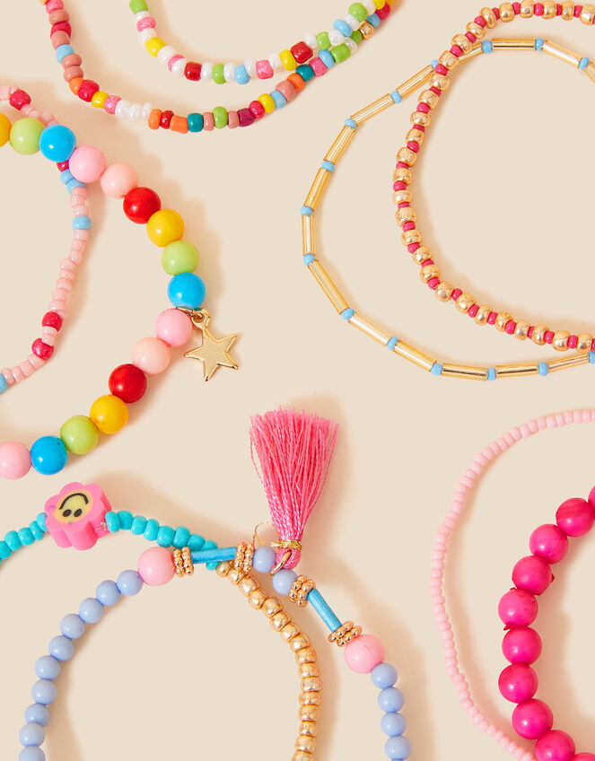 Girls Charm Festival Bracelets 10 Pack Girls bracelets Accessorize UK