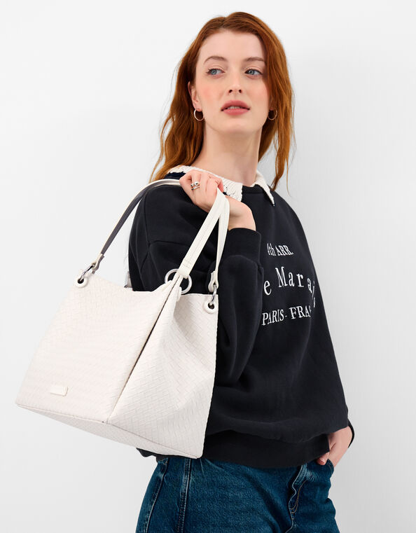 Woven Shoulder Bag, , large