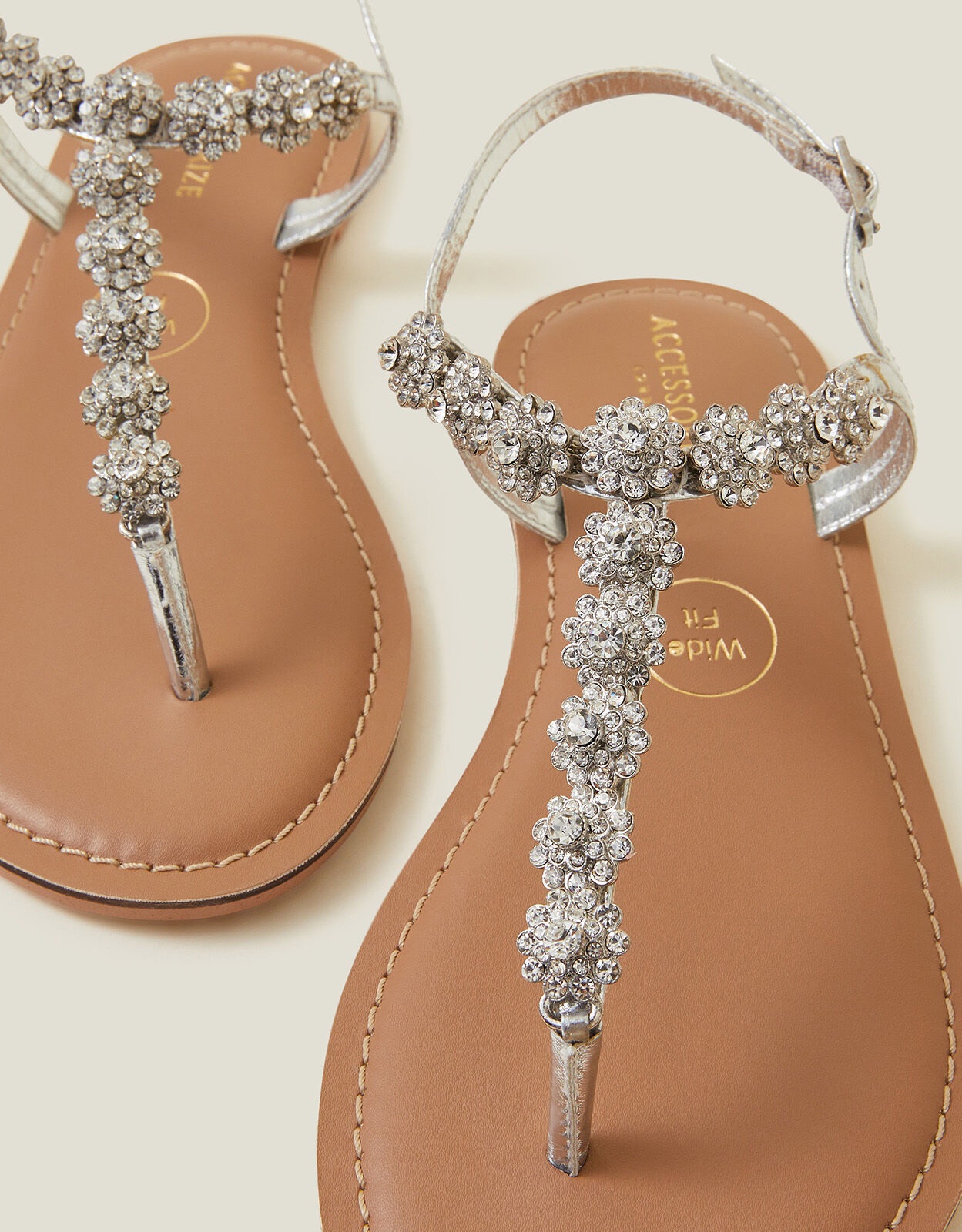 Wide fit bling sandals outlet