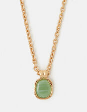 Resin Stone Pendant Necklace, , large